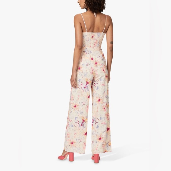 PAIGE Akari Floral Jumpsuit – Cream/Multi | Size 10 - Picture 4 of 9